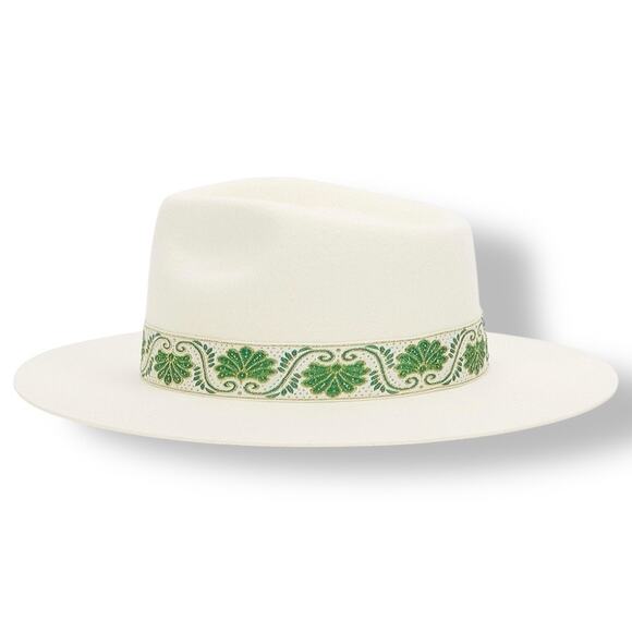 Lack of Color Beverly Ivory 100% Wool Wide Brimmed Fedora Hat Size Medium NWT - Picture 1 of 7
